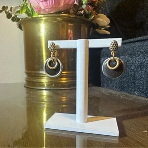 Elegant Black and Gold Earrings